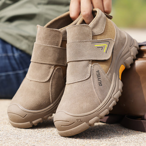 GUYISA welder shoes brown anti-smashing anti-puncture