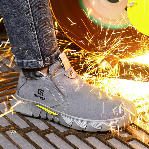 GUYISA welder shoes safety shoe spark-resistant anti-smashing&puncture