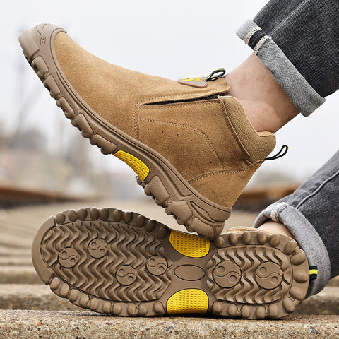 GUYISA welder boots brown spark-resistant anti-smashing&puncture