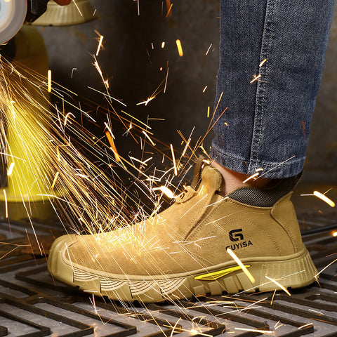 GUYISA welder shoes safety shoes spark-resistant anti-smashing&puncture