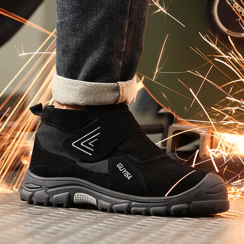 GUYISA welder shoes black spark-resistant anti-smashing&puncture