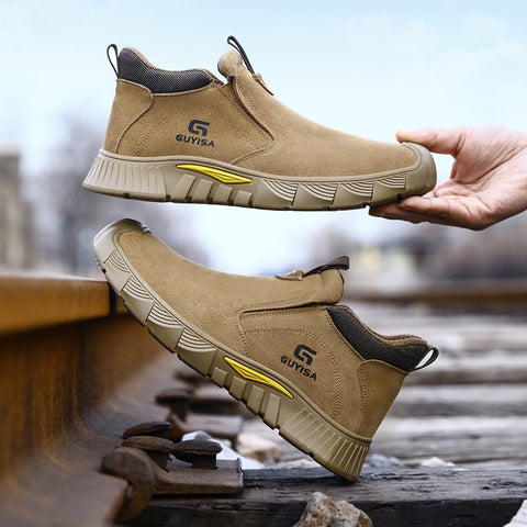 GUYISA welder shoes safety shoes spark-resistant anti-smashing&puncture