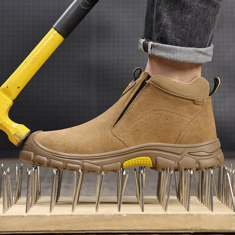 GUYISA welder boots brown spark-resistant anti-smashing&puncture
