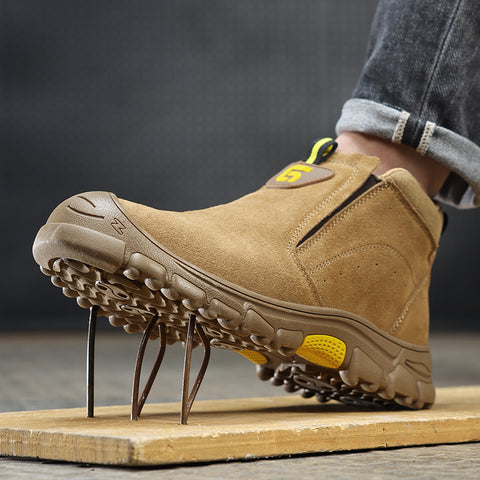 GUYISA welder boots brown spark-resistant anti-smashing&puncture