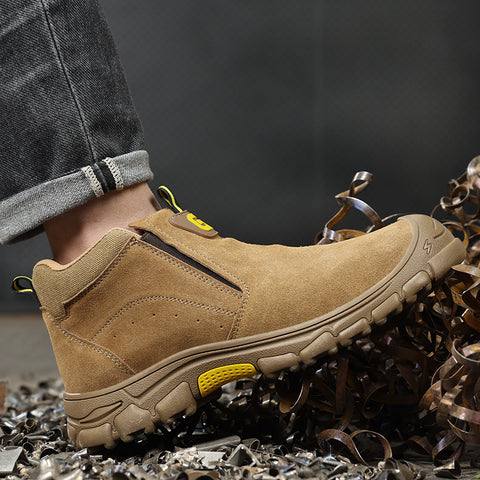 GUYISA welder boots brown spark-resistant anti-smashing&puncture