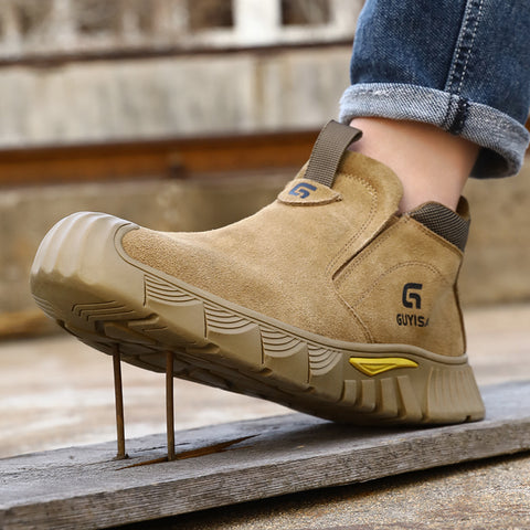 GUYISA welder shoes safety shoes spark-resistant anti-smashing&puncture