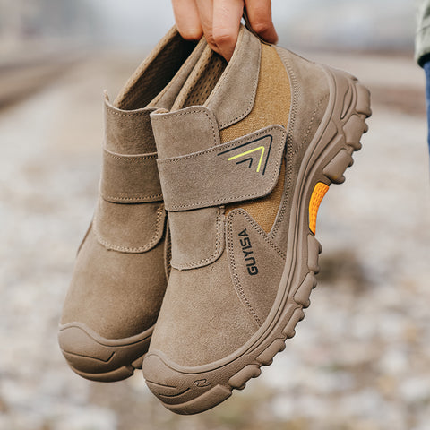 GUYISA welder shoes brown anti-smashing anti-puncture