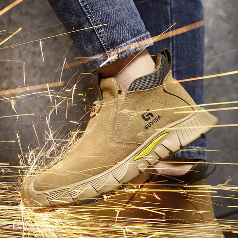 GUYISA welder shoes safety shoes spark-resistant anti-smashing&puncture