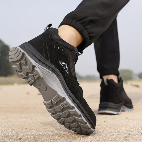 GUYISA safety shoes middle-cut water-repellent anti-smashing&puncture black