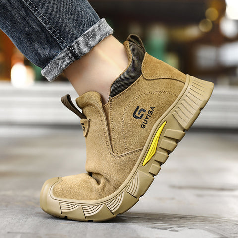 GUYISA welder shoes safety shoes spark-resistant anti-smashing&puncture