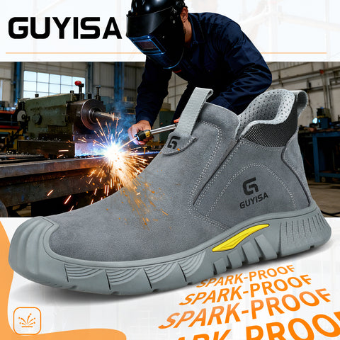 GUYISA welder shoes safety shoe spark-resistant anti-smashing&puncture