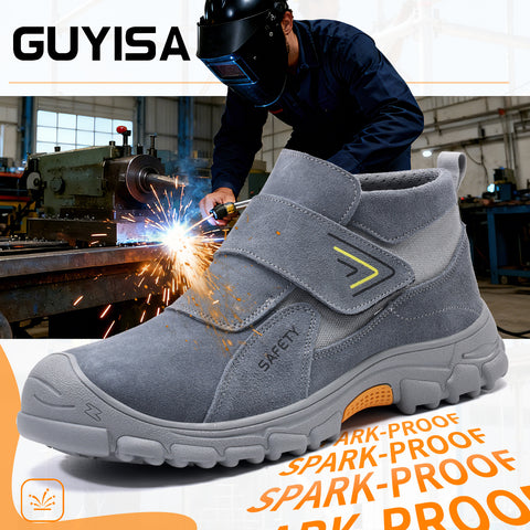 GUYISA welder shoes grey anti-smashing anti-puncture
