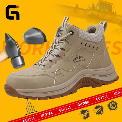GUYISA safety shoes middle-cut water-repellent anti-smashing&puncture