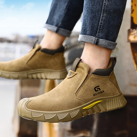 GUYISA welder shoes safety shoes spark-resistant anti-smashing&puncture