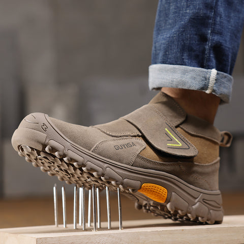 GUYISA welder shoes brown anti-smashing anti-puncture