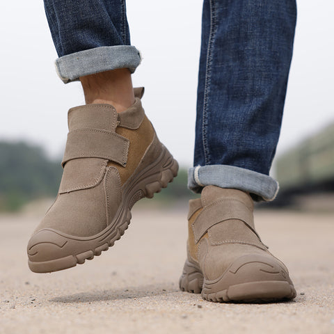 GUYISA welder shoes brown anti-smashing anti-puncture