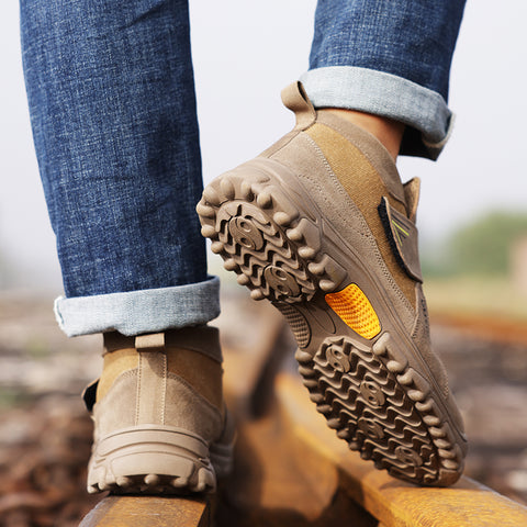 GUYISA welder shoes brown anti-smashing anti-puncture